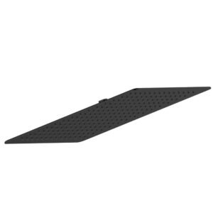 Modern 1-Spray Patterns 16 in. Single Square Ceiling Mount Fixed Shower Head in Matte Black