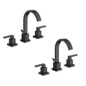 Farrington 8 in. Widespread Double-Handle Bathroom Faucet in Matte Black