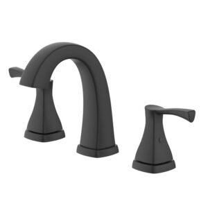 Calandine 8 in. Widespread 2-Handle Bathroom Faucet in Matte Black