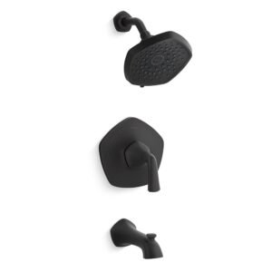 Sundae Single-Handle 3-Spray Tub and Shower Faucet 1.75 GPM in Matte Black (Valve Included)
