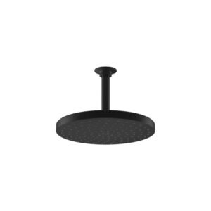 Awaken 1-Spray Patterns with 1.75 GPM 9.88 in. Ceiling Mount Fixed Shower Head in Matte Black
