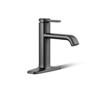 Ashan Single Hole Single-Handle Bathroom Faucet in Matte Black