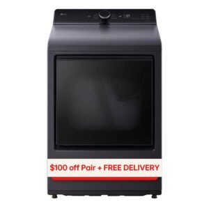 7.3 cu. ft. Vented SMART Gas Dryer in Matte Black with EasyLoad Door and Sensor Dry Technology