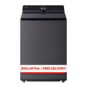 5.5 cu. ft. SMART Top Load Washer in Matte Black with Impeller, eZDispense and Faucet Water and LCD Digital Dial Control