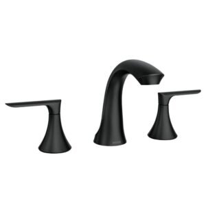 Findlay 8 in. Widespread 2-Handle Bathroom Faucet in Matte Black (Valve Included)