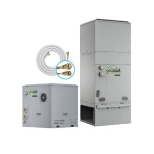 GeoCool Geothermal 60k BTU 5-Ton Vertical Upflow Split Heat Pump System-Left/Right Return-15 ft. Line Set