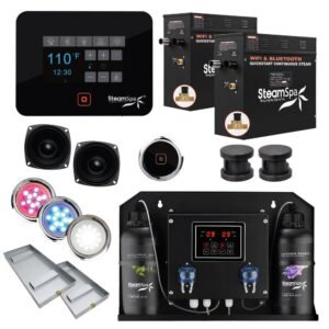 Black Series 15kW Steam Bath Generator with Wireless Bluetooth/Wifi Operation and Auto Drain in Oil Rubbed Bronze