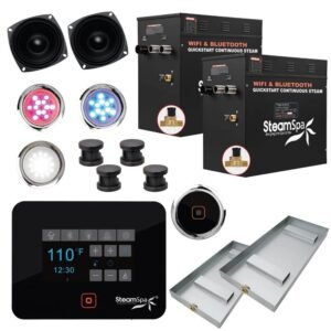 Black Series 24kW Steam Bath Generator with Continuous Steam Plus Quick Start Tech and Auto Drain in Oil Rubbed Bronze