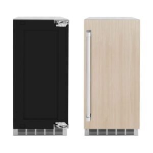 Touchstone 15 in. 75 lb. Full Size Ice Cubes Per Day Ice Maker with Drain Pump in Panel Ready Custom Door