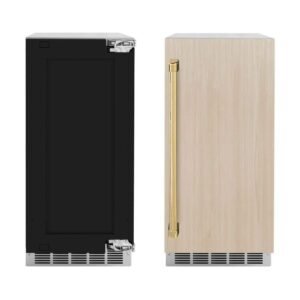 Autograph Edition Touchstone 15 in. 75 lbs. Nugget Ice Maker with Panel Ready Door and Polished Gold Handle