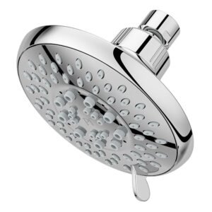 Universal 5-Spray Patterns with 1.75 GPM 4.8125 in. Wall Mount Fixed Shower Head in Polished Chrome