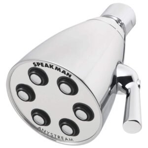 3-Spray 2.8 in. Single Wall Mount Low Flow Fixed Adjustable Shower Head in Polished Chrome