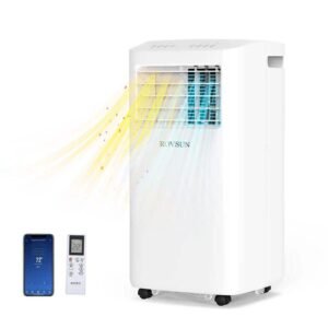 7,100 BTU (DOE) 10,000 BTU (ASHRAE) WIFI Portable Air Conditioner Cools 400 sq. ft. with Heater in White