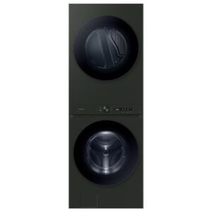 Bespoke 5.3 cu. ft. Ultra Capacity Single Unit AI Laundry Hub Washer and 7.6 cu. ft. Electric Dryer in Satin Green