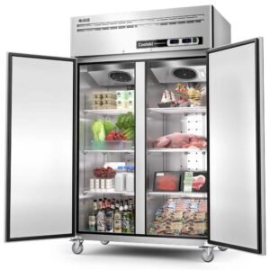 48 in. 36 cu. Ft. Auto / Cycle Defrost Commercial Refrigerator Freezer Combo, 2-Door Upright Freezer in Stainless Steel