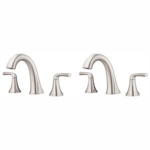 Ladera 8 in. Widespread Double Handle Bathroom Faucet in Spot Defense Brushed Nickel (2-Pack)