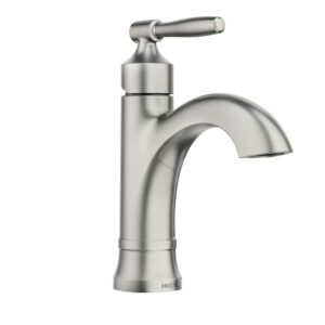 Halle Single Hole Single Handle Bathroom Faucet in Spot Resist Brushed Nickel