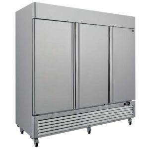 82.56 in. 72 Cu. Ft. Frost-Free Defrost Upright Freezer in Stainless Steel Garage Ready