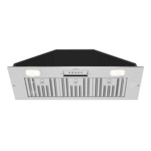 Range Hood Insert/Built-In 36 in. Ultra Quiet Powerful Suction Stainless Steel Ducted Kitchen Vent Hood with LED Lights