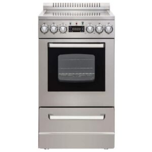 Elite Series 20 in. 4 Element Burner Electric Range Oven in Stainless Steel