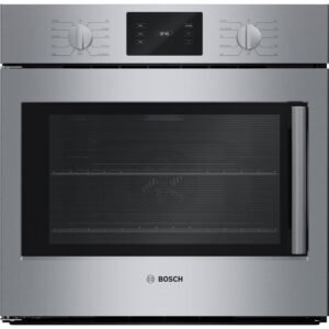 500 Series 30 in. Single Electric Wall Oven with European Convection and Self Cleaning in Stainless Steel, Left Opening