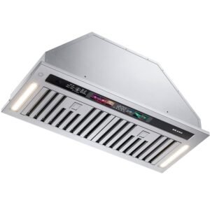 30 in. 900 CFM Ductless Insert Range Hood in Stainless Steel with Smart Voice/Touch Control, 4-Speed Exhaust Fan
