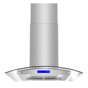 30 in. Lumin Collection 380 CFM Ductless Island Range Hood, Soft Touch Controls, LED Lights, Stainless Steel