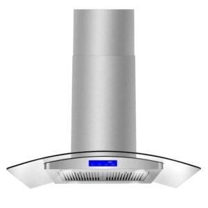 36 in. Lumin Collection 380 CFM Ducted Island Range Hood, Soft Touch Controls, LED Lights, Stainless Steel