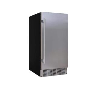 15 in. Wide 20 lbs. Built-In Ice Maker in Stainless Steel and Black with upto 25 lbs. Daily Ice Production