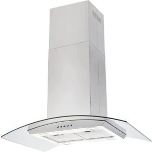 36 in. 700 CFM Island Stove Vent Hood with Light and Push Button Controls Range Hood in Stainless Steel