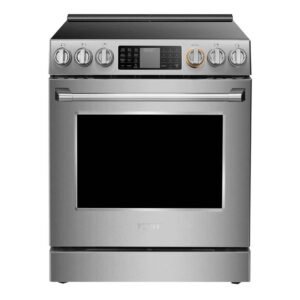 30 in. 5 Burner Element Slide-In Single Oven Electric Range in Stainless Steel with Convection Bake and Air Fry