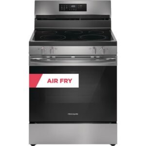 30 in. 5.3 cu. ft. 5 Burner Element Freestanding Self-Cleaning Electric Range in Stainless Steel with Air Fry