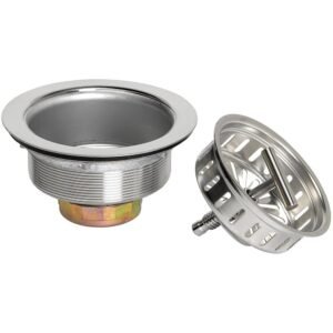 Spin Lock Kitchen Sink Strainer - Stainless steel with polished finish