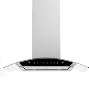 36 in. 900 CFM Island Mount wih LED Light and Glass Panel Range Hood in Stainless Steel