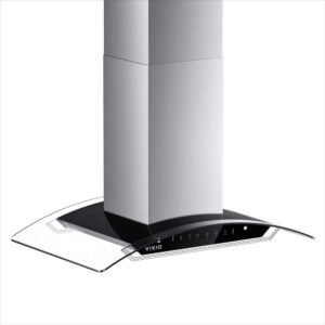 35.4 in. 900 CFM Ducted Island Mount Range Hood in Stainless Steel with LED Light and Glass Panel