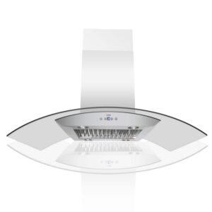 30 in. 600 CFM Island Range Hood in Stainless Steel 6-Speed with QuietMode, Baffle Filters and 4 LED Lights