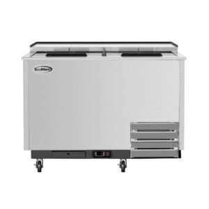 50 in. with 14 cu. ft. Capacity Auto/Cycle Defrost Commercial Glass Froster Chest Freezer in Stainless-Steel