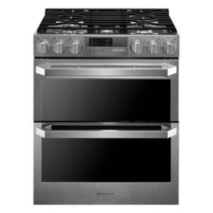 SIGNATURE 7.3 cu. ft. SMART Slide-In Double Oven Dual-Fuel Range in Stainless Steel with ProBake Convection