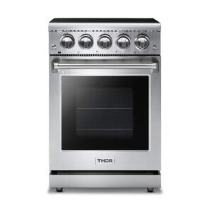 24 in. 3.73 cu. ft. Single Oven Electric Range with Convection Oven in. Stainless Steel