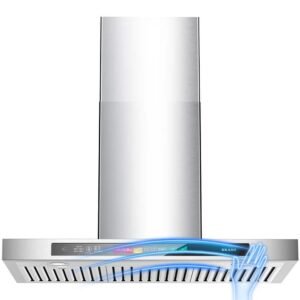 36 in. 900 CFM Ducted Insert Range Hood in Stainless Steel with Voice/Gesture/Touch Control/4 Speed Exhaust Fan