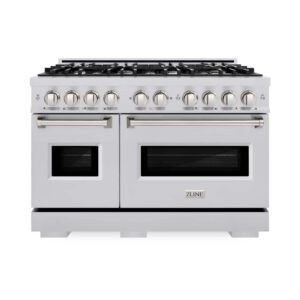 Classic 48 in. 8-Burner Gas Range with Double Oven in Stainless Steel