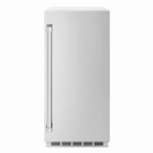 Touchstone 15 in. 75 lb. Full Size Ice Cubes Per Day Ice Maker with Drain Pump and Solid Stainless Steel Door