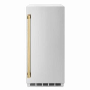 Autograph Edition Touchstone 15 in. 75 lb. Nugget Ice Maker with Stainless Steel Door and Polished Gold Handle