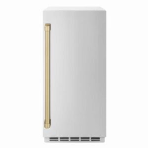 Autograph 15 in. 66 lb. Full-Size Ice Cube Per Day Gourmet Ice Maker with Stainless Steel Door and Champagne Handle