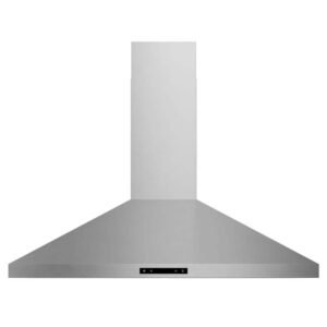 Contemporary 36 in. Convertible Wall Mounted Pyramid-Shape Hood in Stainless Steel