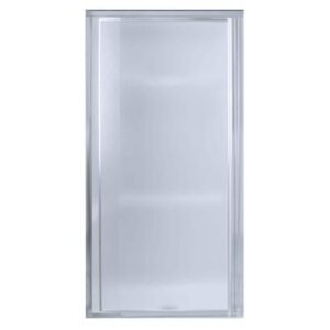 Vista Pivot II 42 in. x 65-1/2 in. Framed Pivot Shower Door in Silver with Handle
