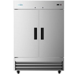 47 cu. ft. Commercial Double Door Reach in Upright Freezer in Stainless Steel