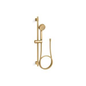 Awaken G90 24 in. 4-Spray Wall Mount Handheld Shower Head 2.5 GPM Kit in Vibrant Brushed Moderne Brass