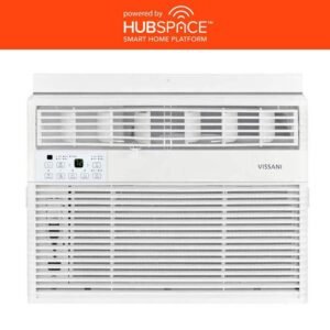 14,000 BTU 115-Volt Window Air Conditioner for 700 sq. ft Rooms in White, Powered by Hubspace