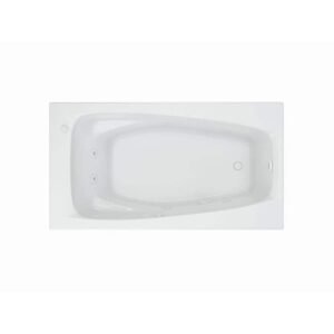 EverClean 60 in. x 32.8 in. Rectangular Whirlpool Bathtub with Reversible Drain in White